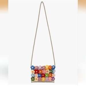 Handmade Woven Cotton Crochet Floral Crossbody Bag